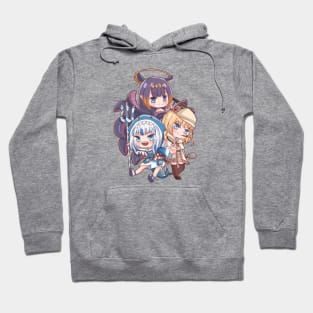 Ina, Ame, and Gura Hoodie